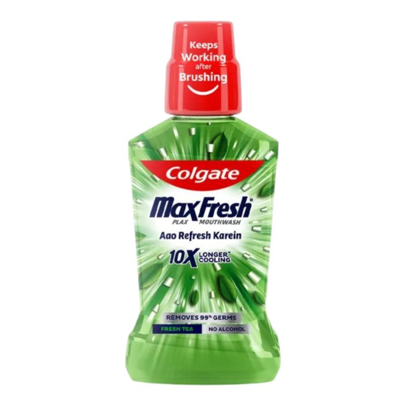 Colgate Maxfresh Plax Antibacterial Mouthwash Fresh Tea 
