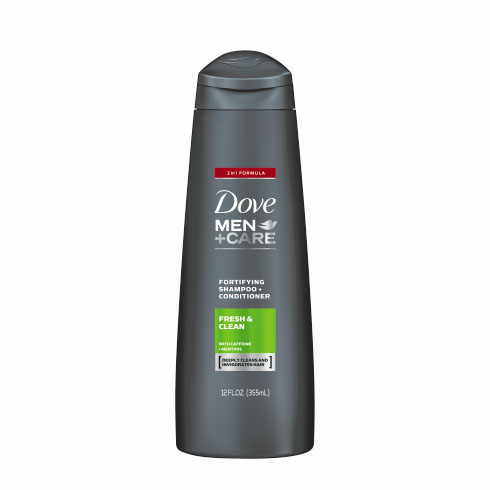 Dove Men+Care Fresh Clean 2-in-1 Shampoo and Conditioner with Caffeine and Menthol