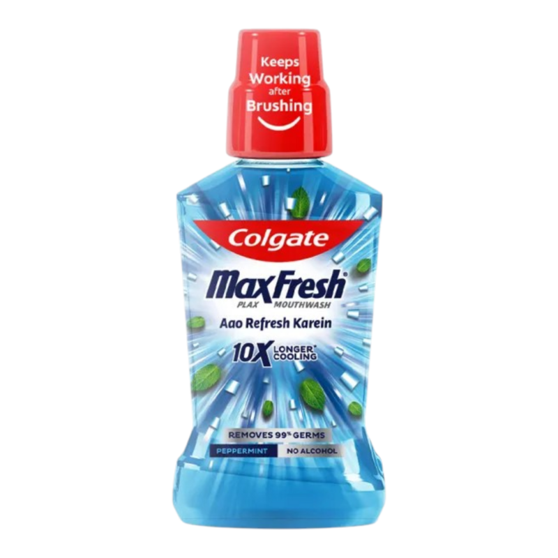 Colgate Maxfresh Plax Antibacterial Mouthwash Peppermint 