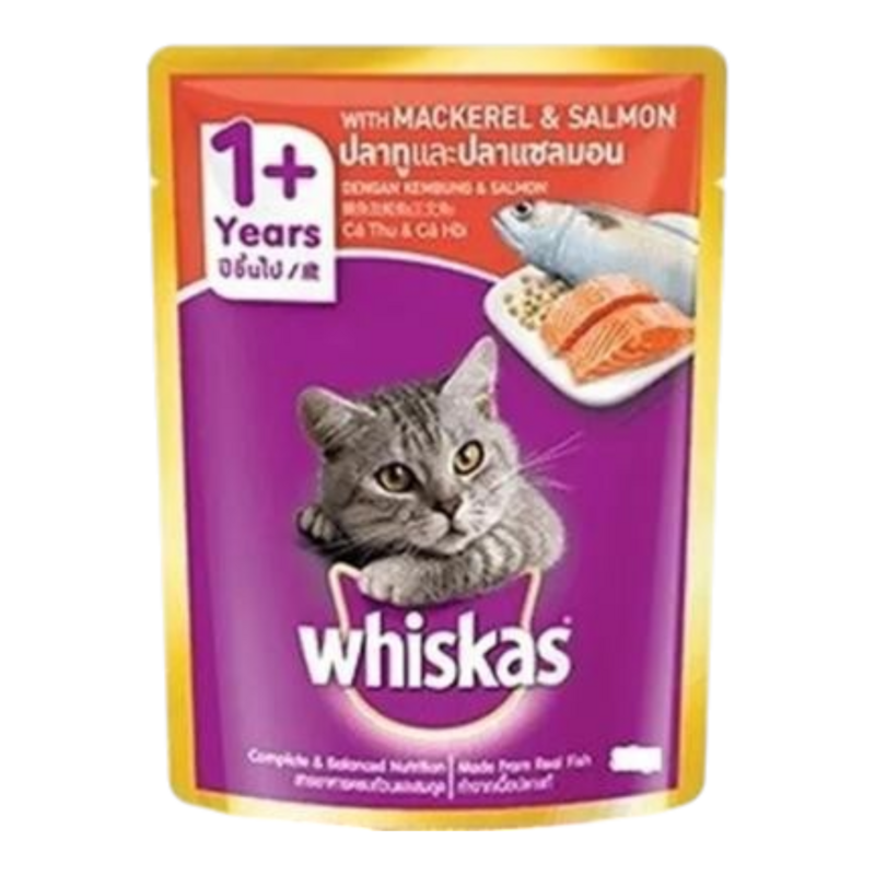 Whiskas Adult Cat Food Mackerel & Salmon Flavour