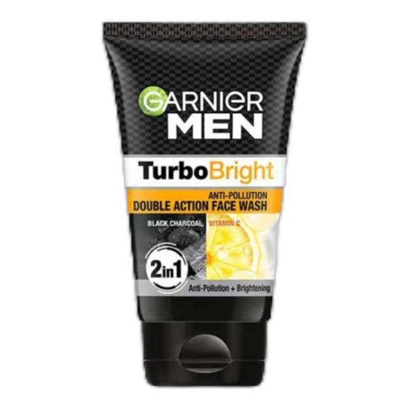 Garnier Men Turbo Bright Anti-Pollution Double Action Face Wash Used For Men