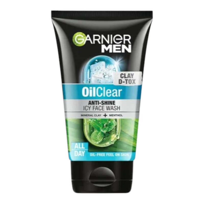 Garnier Men Oil Clear Clay D-Tox Deep Cleansing ICY Face Wash 