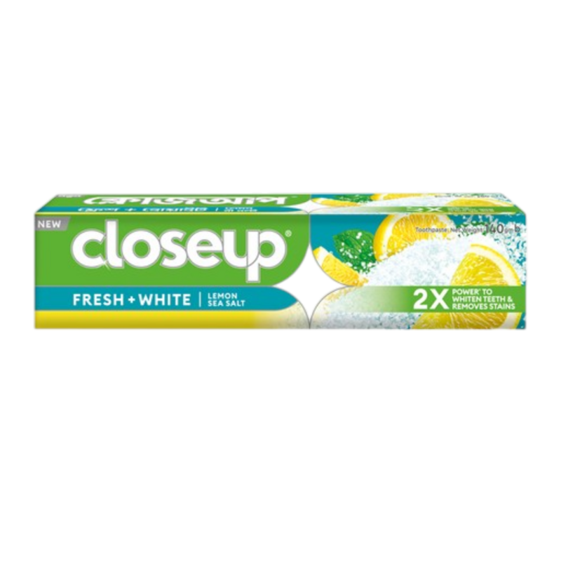 Closeup Toothpaste Lemon Sea Salt 