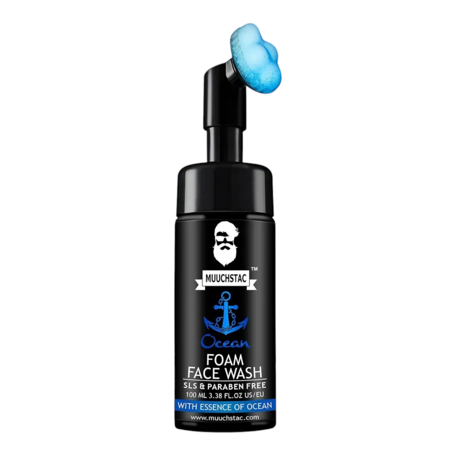 Muuchstac Ocean Foam Face Wash For Men, Use Daily For Deep Cleansing, Fighting Acne & Pimple, Skin Brightening & Instant Freshness-100 ML