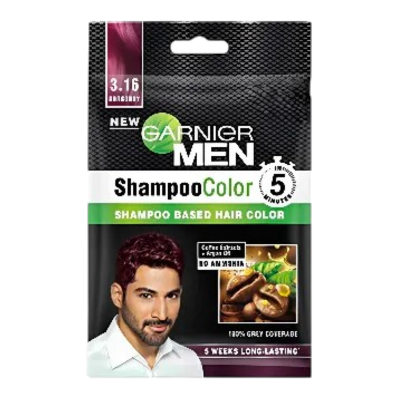 Garnier Men Shampoo Color -Natural Black-Grey-Brown Black