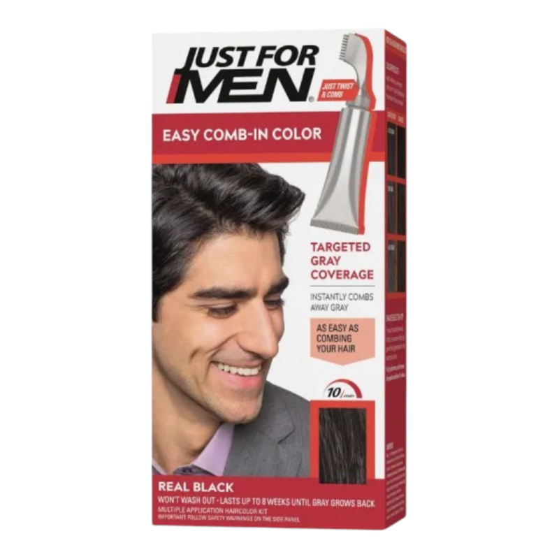 Just for Men Easy Comb-in Hair Color - Real Black-A-45 Dark Brown-A45-medium drak brown 