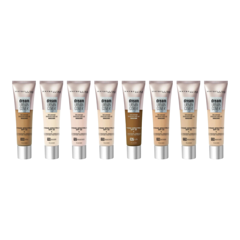Maybelline New York Dream Urban Cover® Flawless Coverage Foundation Makeup, Spf 50