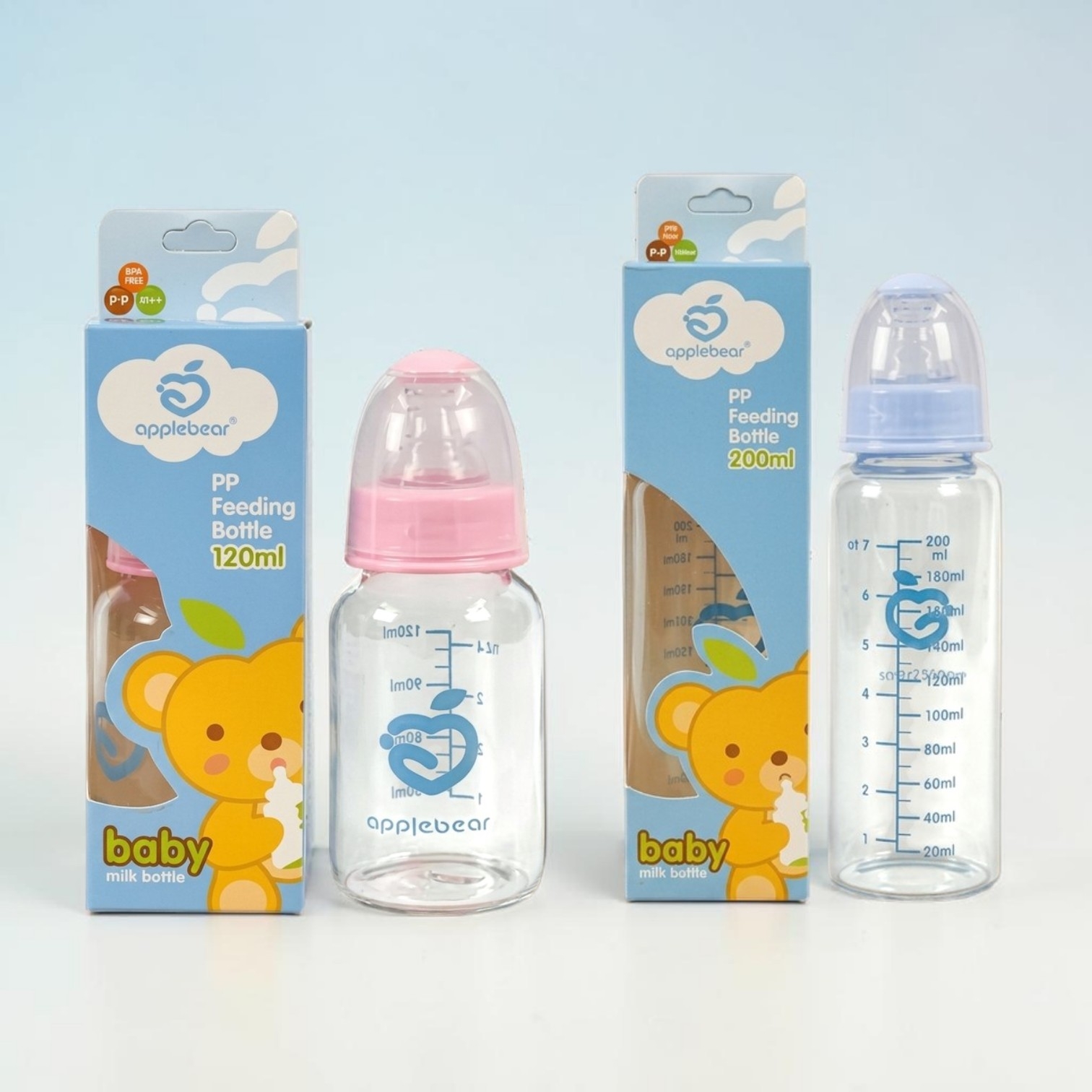 Apple Bear Glass feeding bottle - AB-