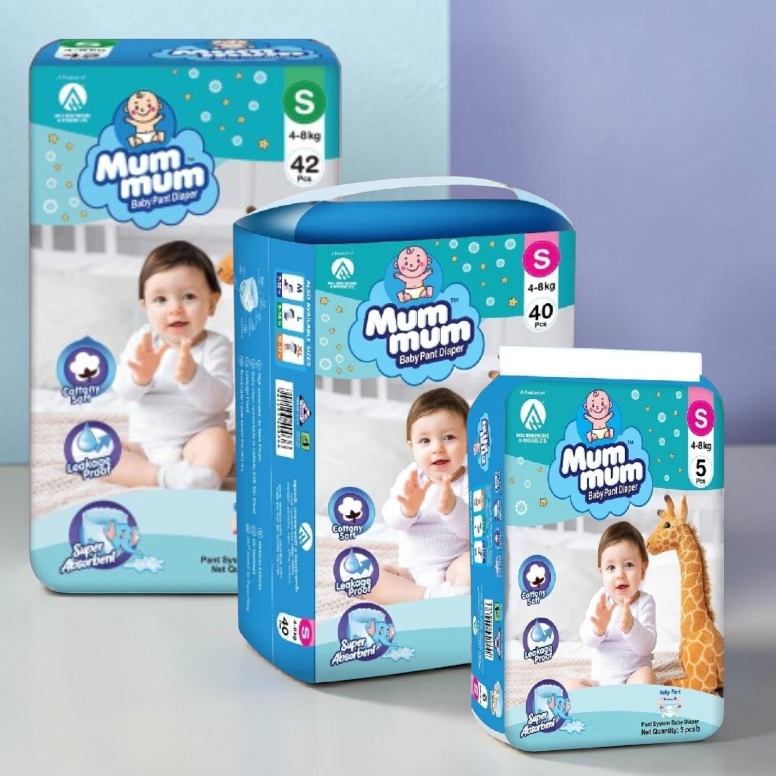 Mum Mum Baby Diaper Pant S Size 4-8 KG