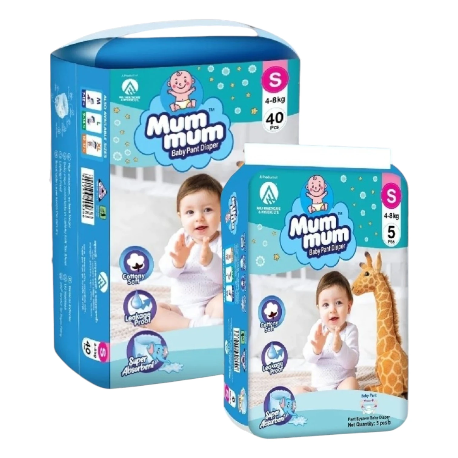 Mum Mum Baby Diaper Pant S Size 4-8 KG
