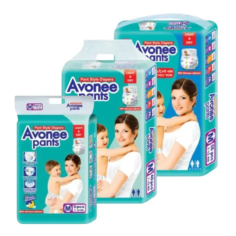 Avonee Pants System Baby Daiper (M Size) (7-12kg) 