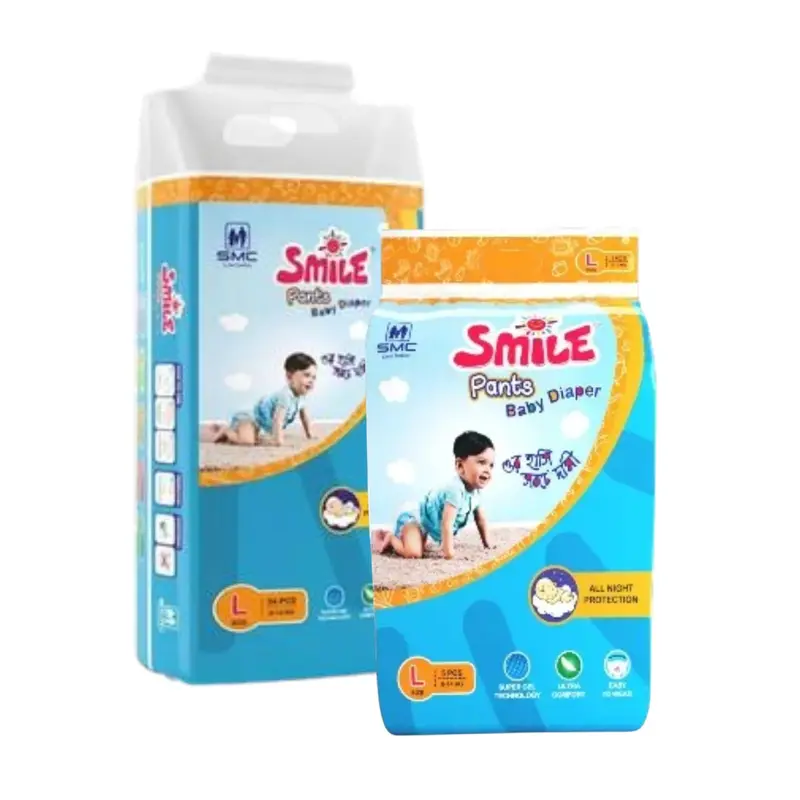 Smile Pant System Baby Diaper (Size-L)(9-14kg)