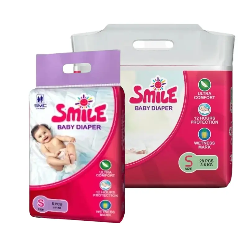 Smile Belt System Baby Diaper (Size-S) (3-6kg)