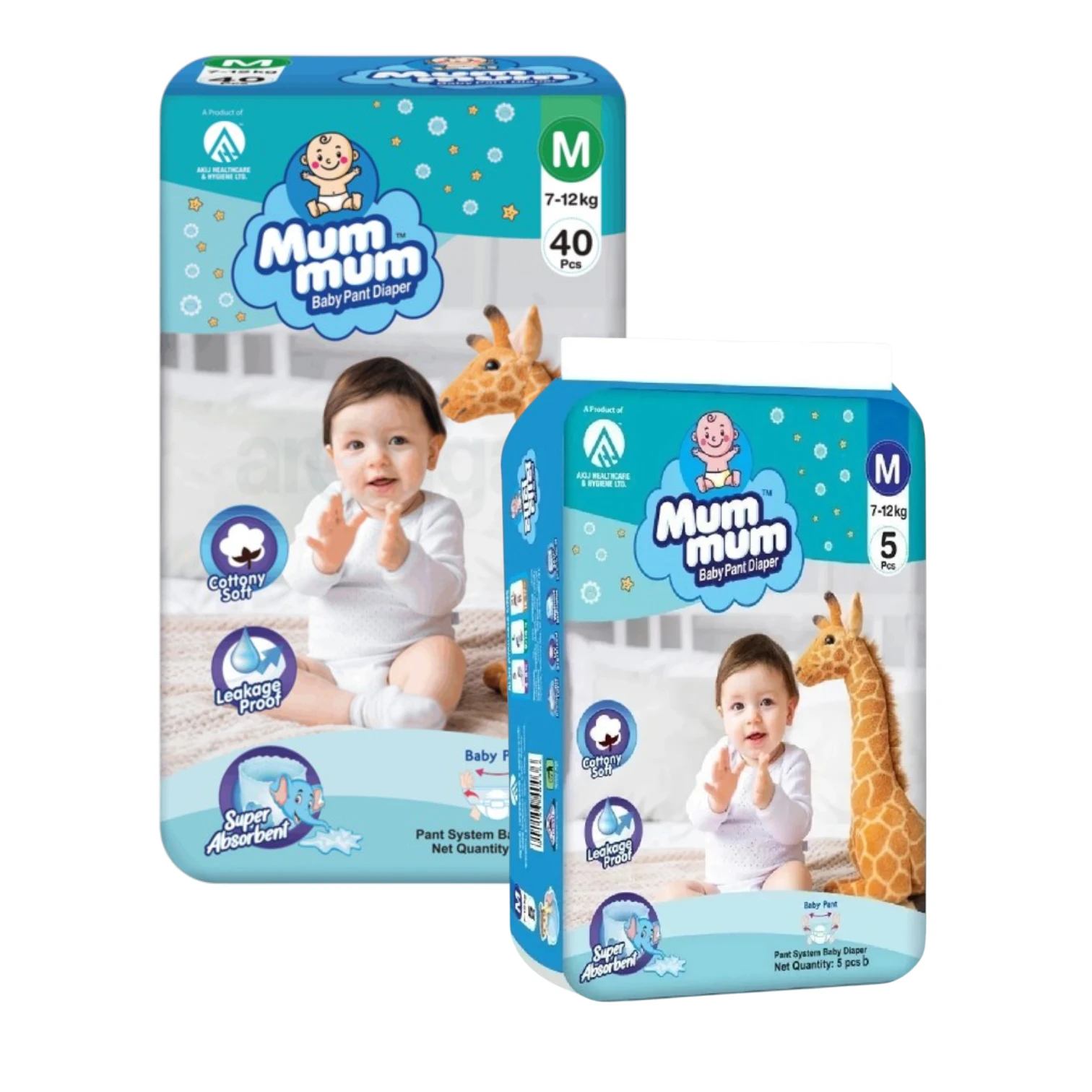 Mum Mum Baby Diaper Pant (M Size) (7-12kg) 