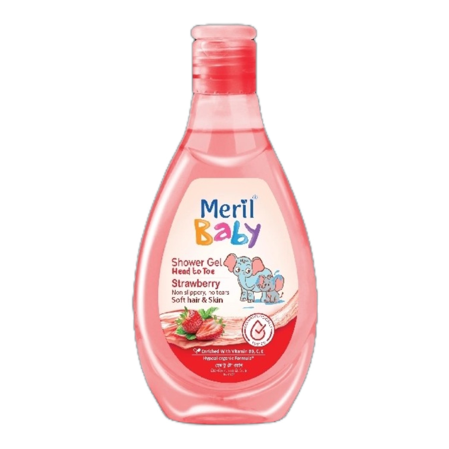 Meril Baby Shower Gel Head to Toe Strawberry 