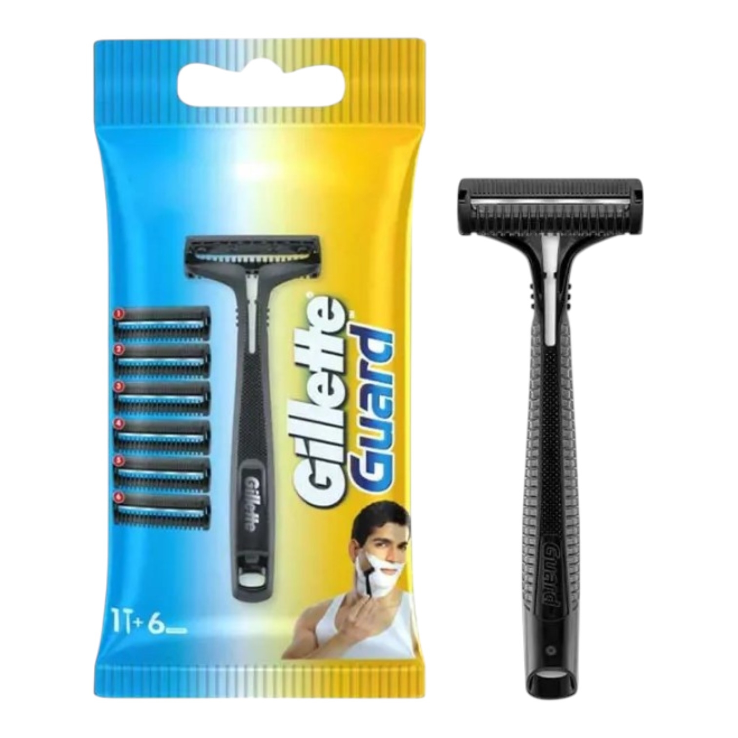 Gillette Guard Razor with 6 Blade