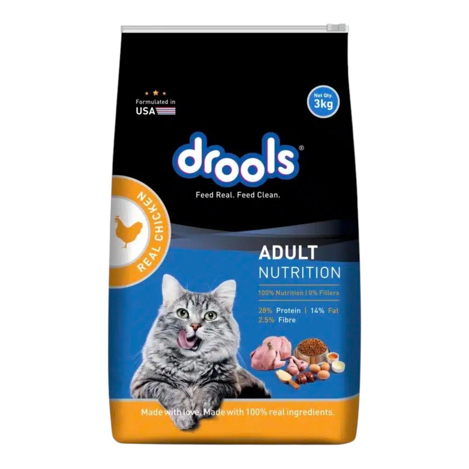 Drools Junior Cat Food Real Chicken Flavour 