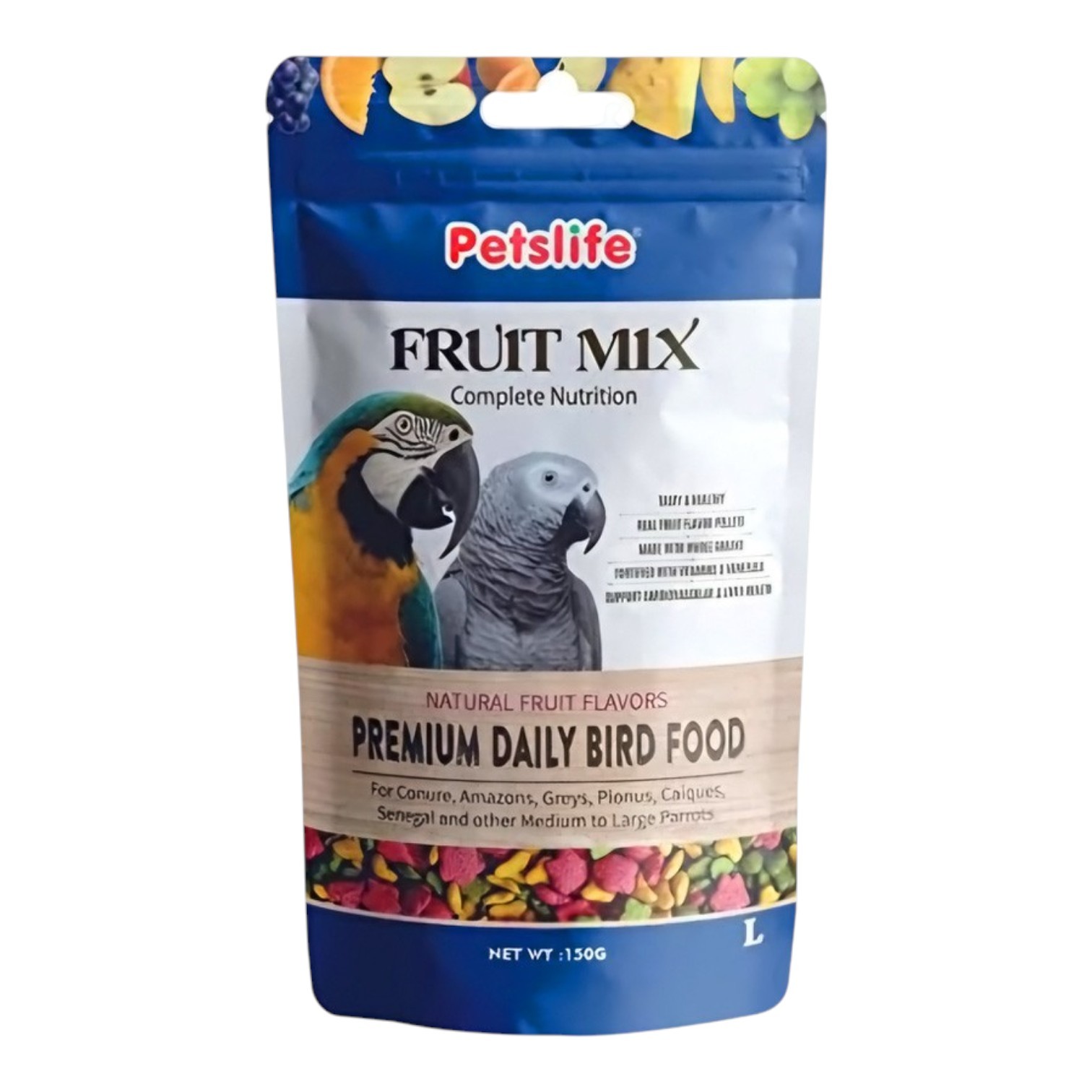 Petslife Macaw Bird Food, Fruit Mix Complete Nutrition