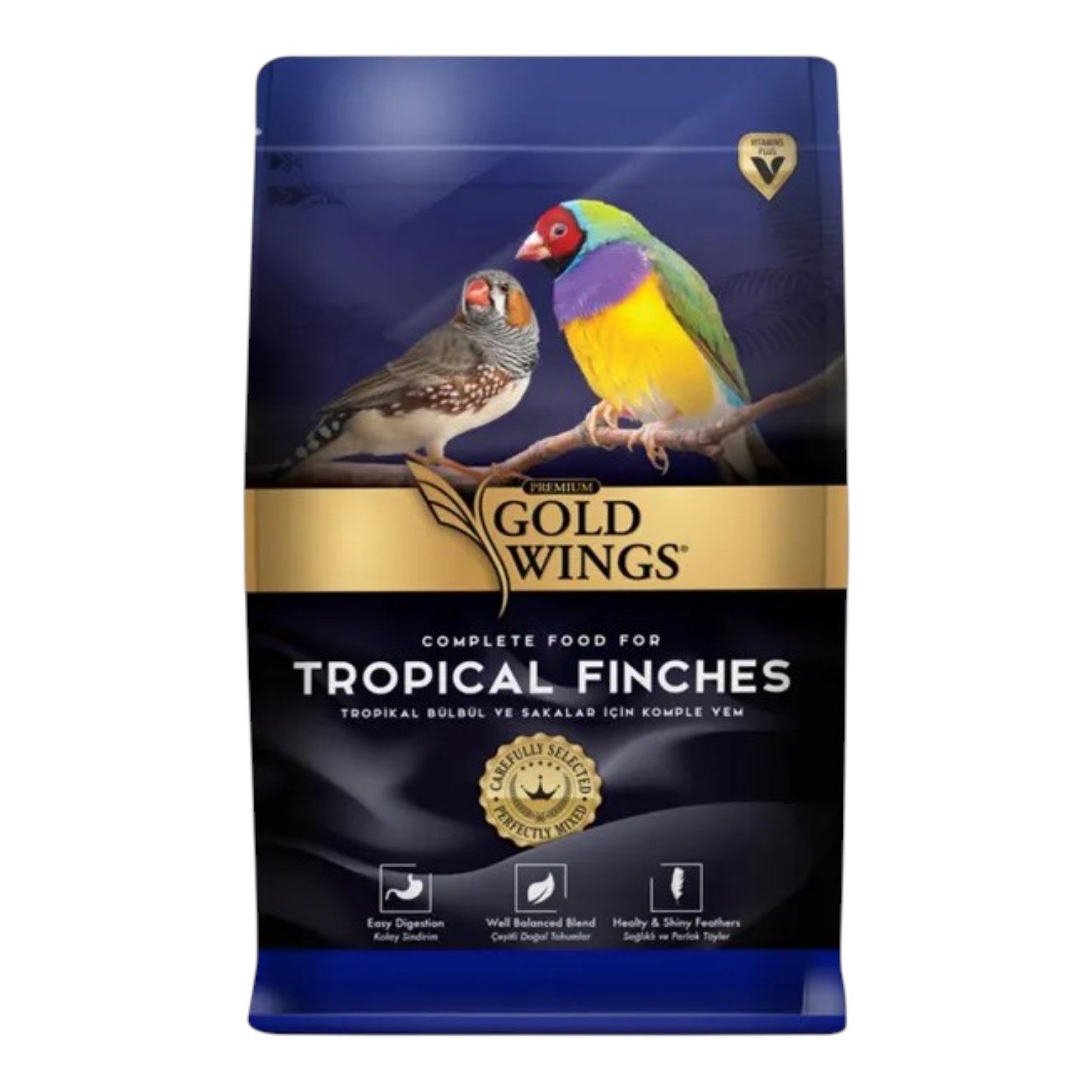 Gold Wings Premium Tropical Finches Bird Food - Easy Digestion