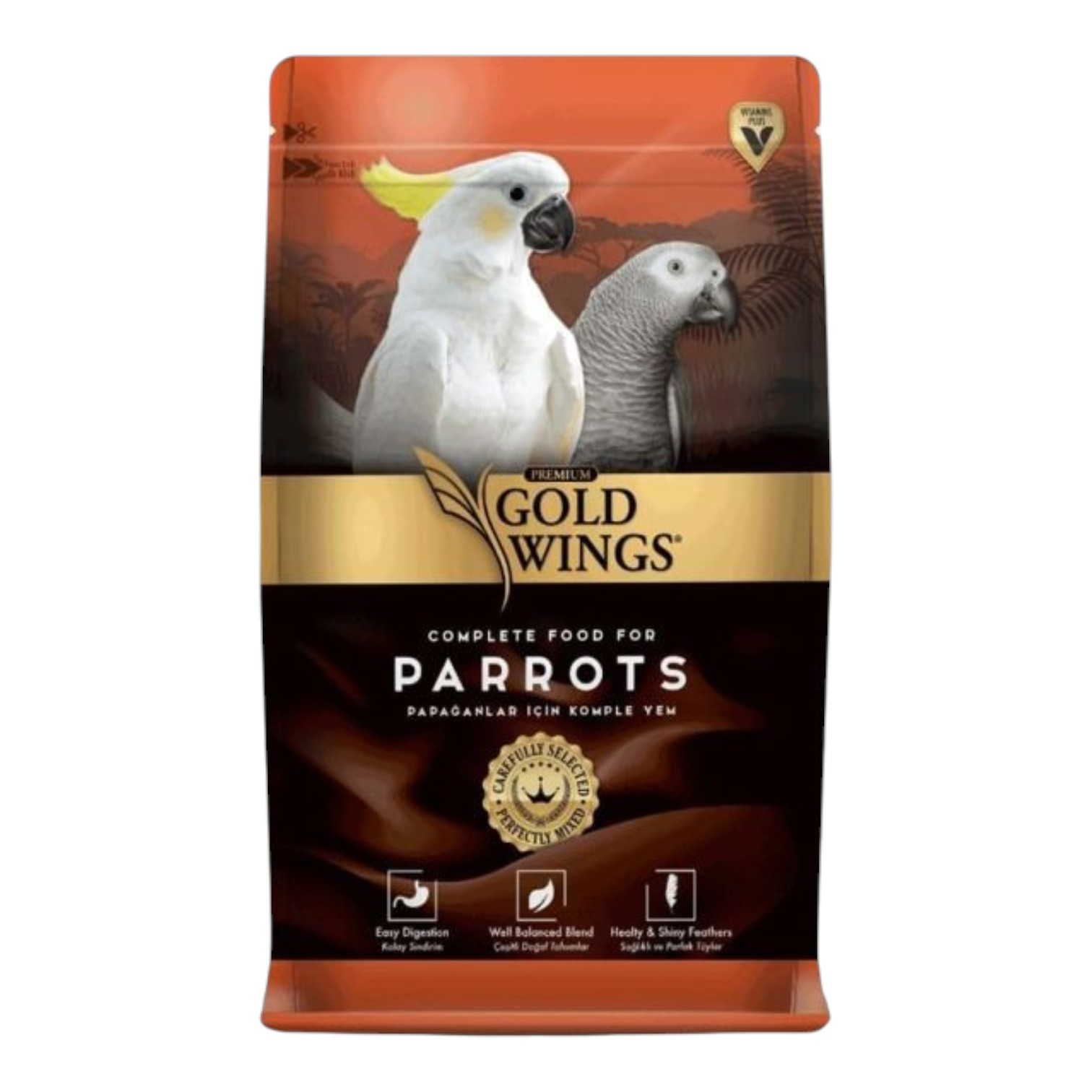 Gold Wings Premium Complete Seed Mix for Large Parrots
