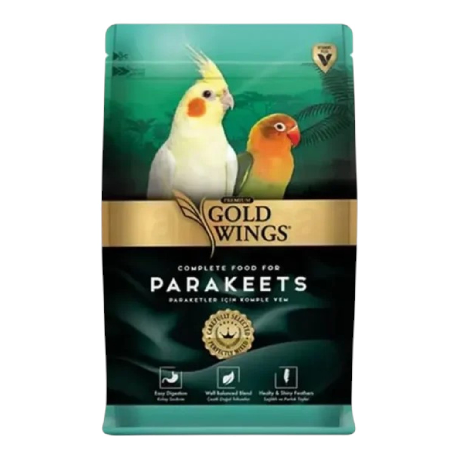 Gold Wings Premium Complete Seed Mix for Parakeets