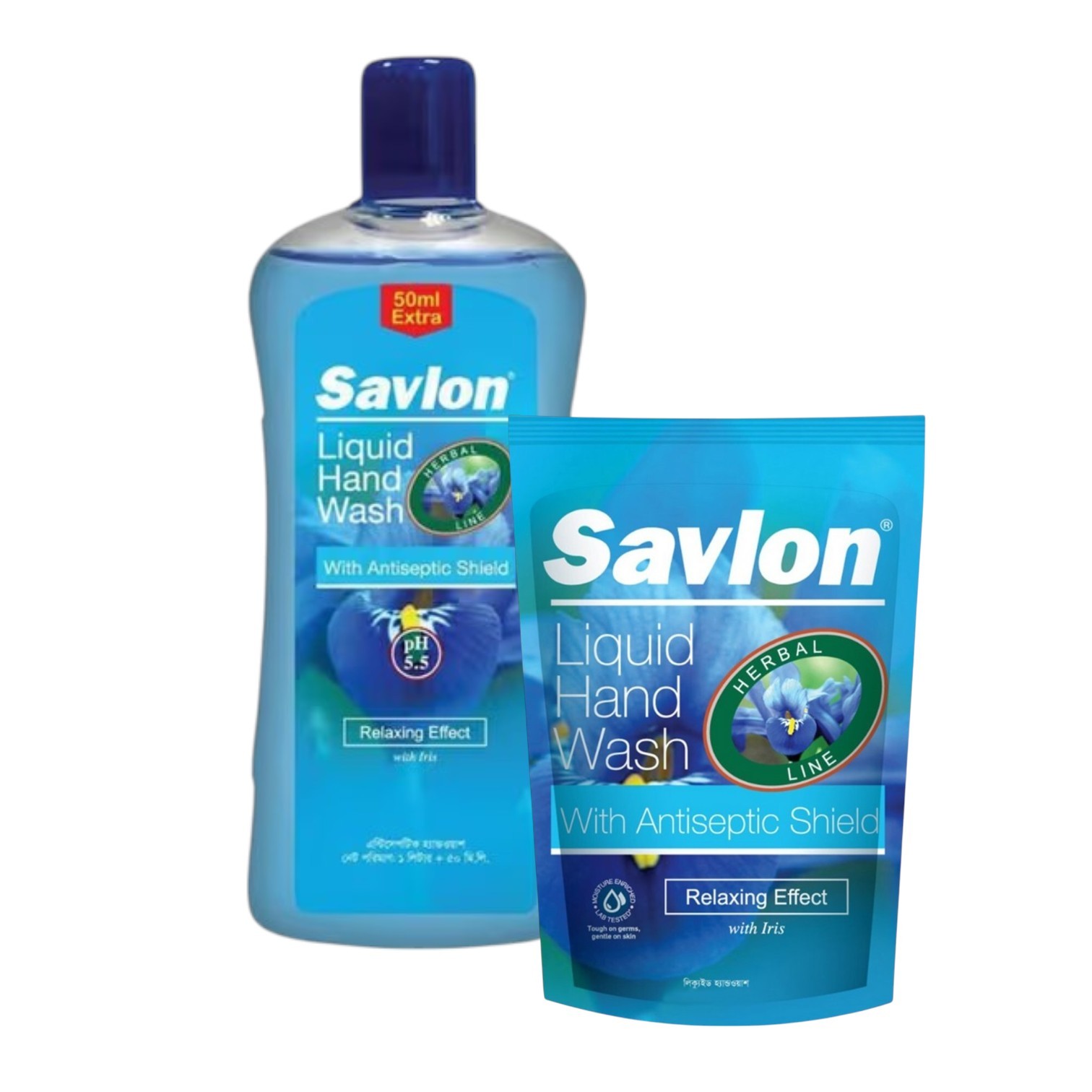 Savlon Herbal Iris Liquid Hand Wash With Antiseptic Shield