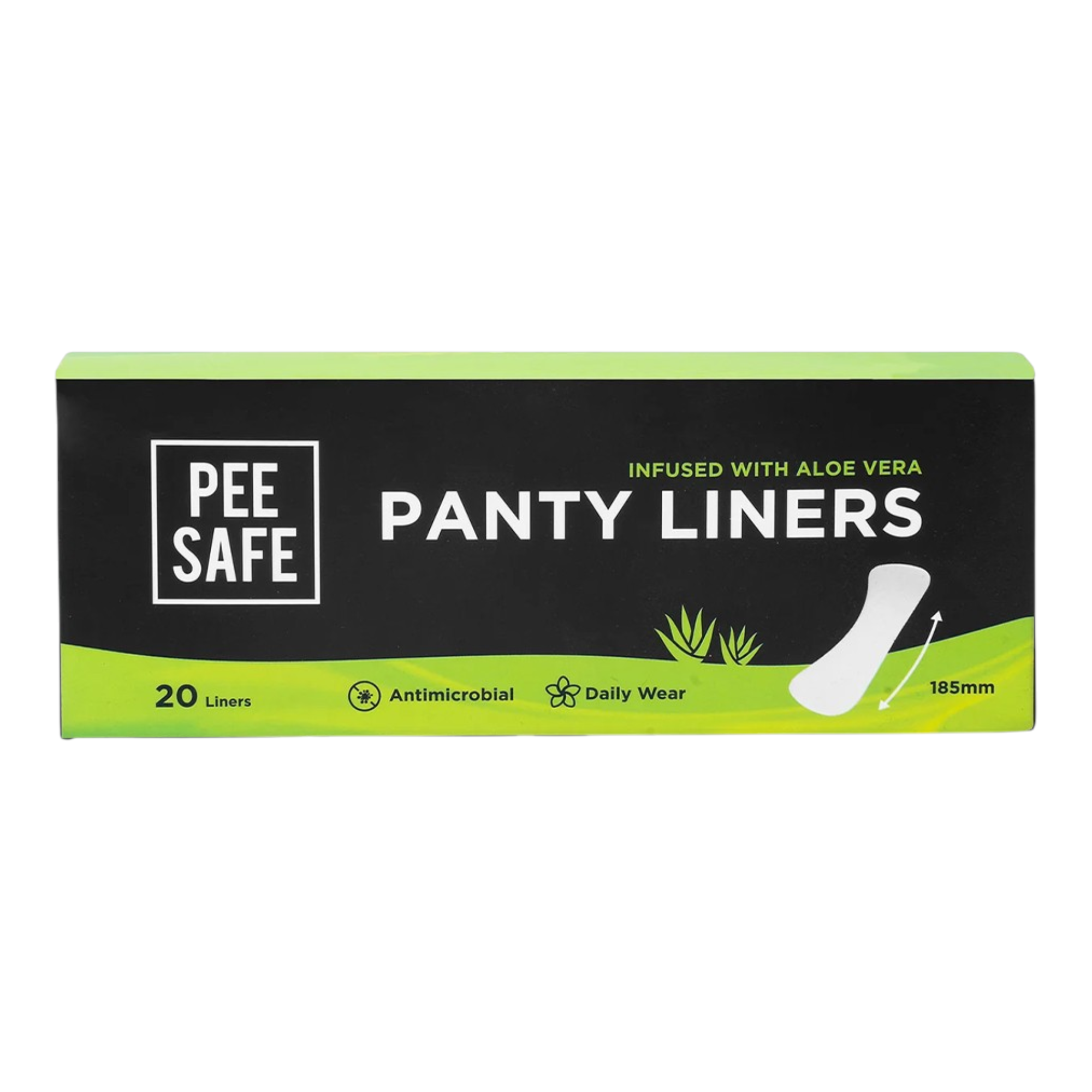 Pee Safe Infused With Aloe Vera Panty Liners 185mm