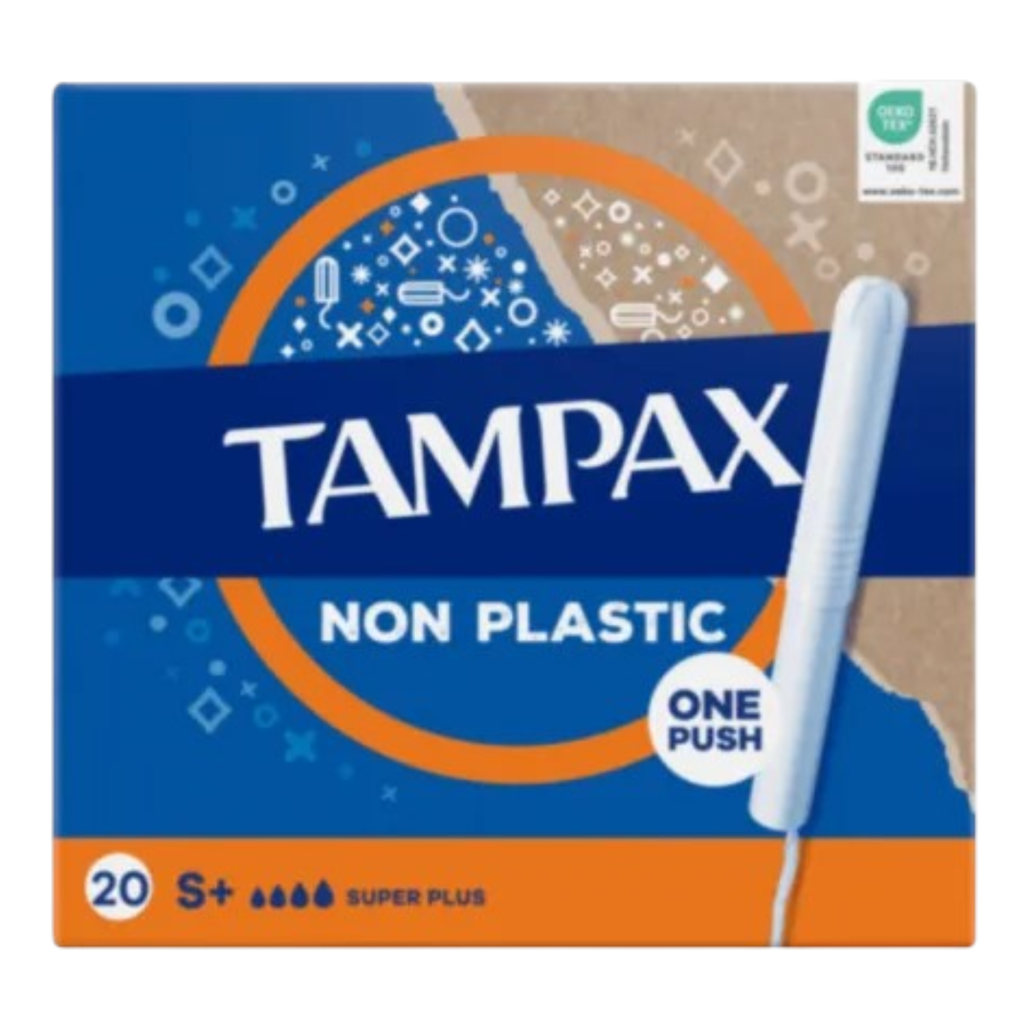 Tampax Non Plastic One Push Super Plus Tampons 