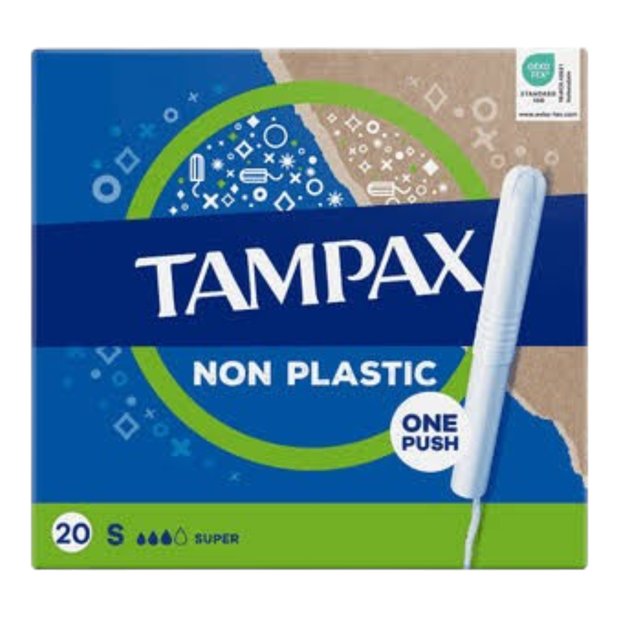 Tampax Non Plastic One Push Super Tampons
