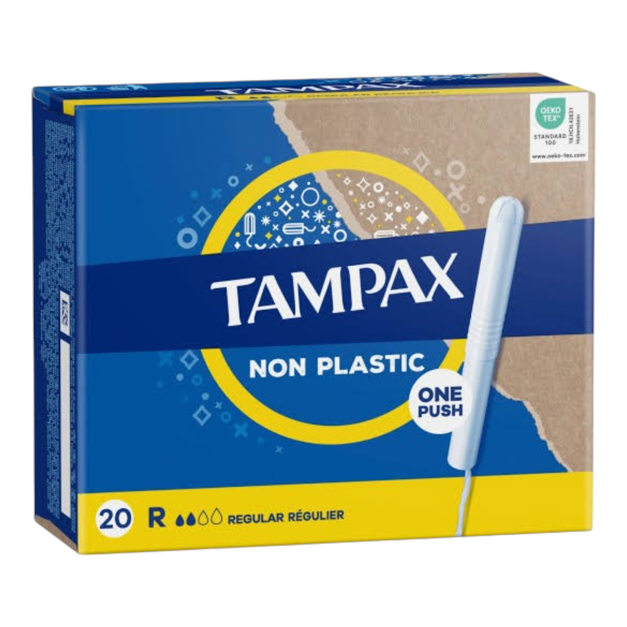 Tampax Non Plastic One Push Regular Tampons