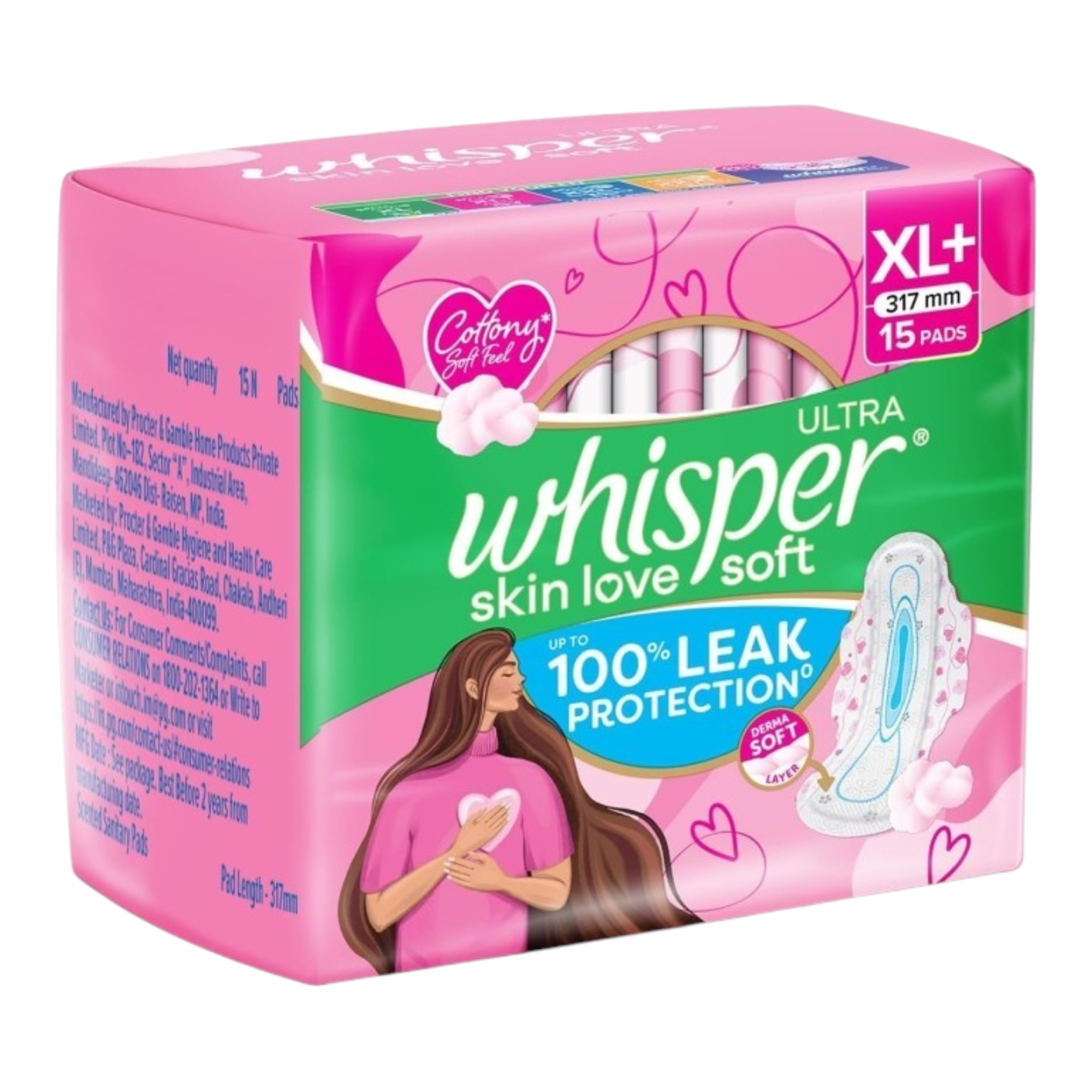 Whisper Ultra Skin Love Soft Sanitary Napkin (317mm)