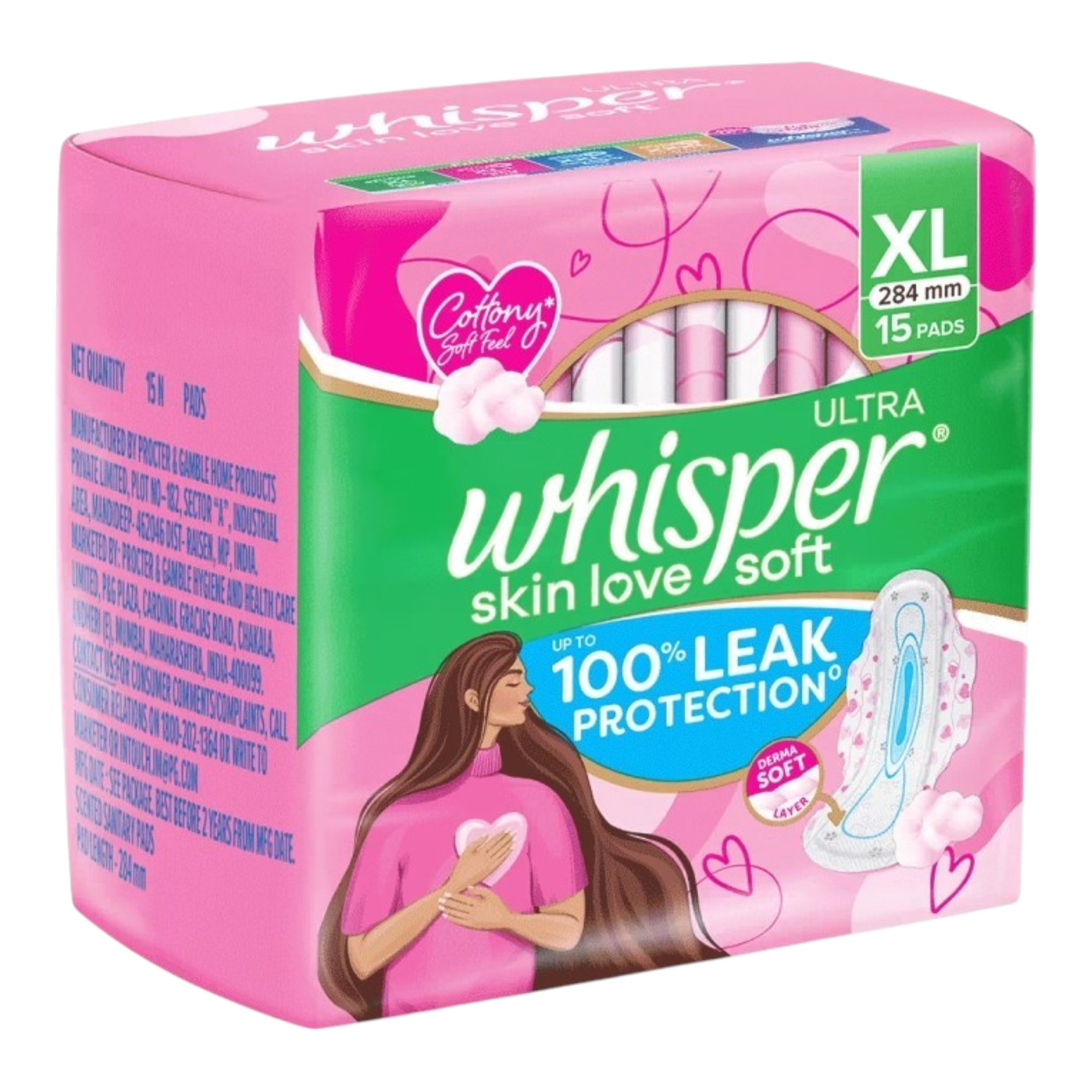 Whisper Ultra Skin Love Soft Sanitary Napkin (284mm)