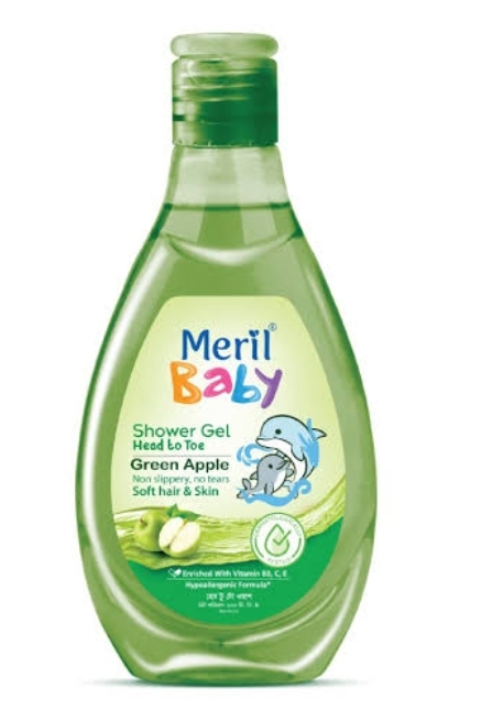 Meril Baby Shower Gel Head to Toe Green Apple 