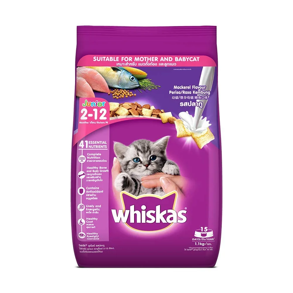 Whiskas Junior Cat Food Mackerel Flavour