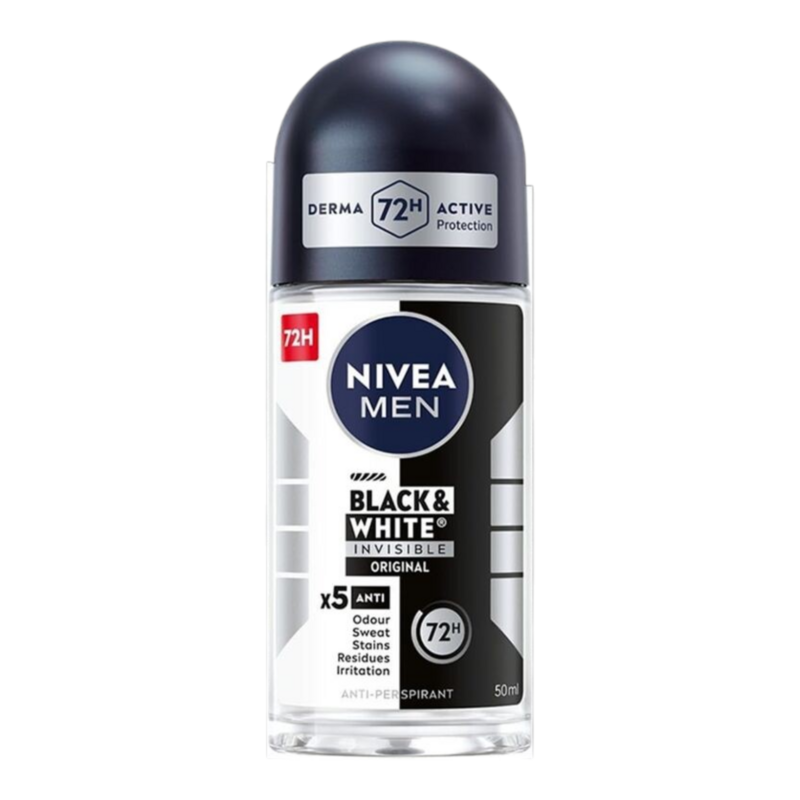 Nivea Men Black & White Invisible Original Roll On 72H