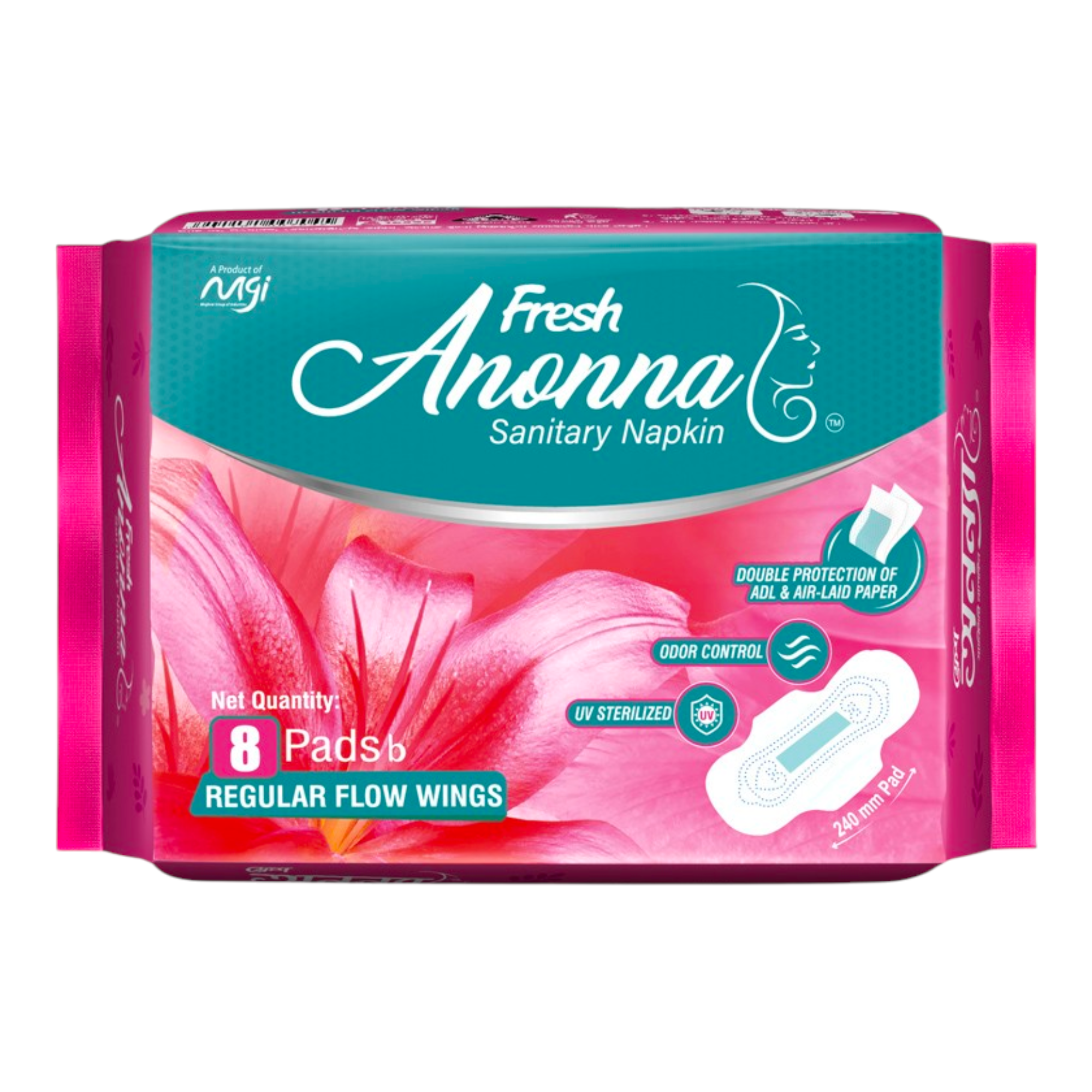 Fresh Anonna Sanitary Napkin Regular Flow Wings 240mm