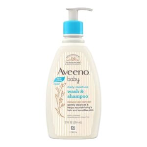 Aveeno Baby Daily Moisture Wash & Shampoo- 354ml
