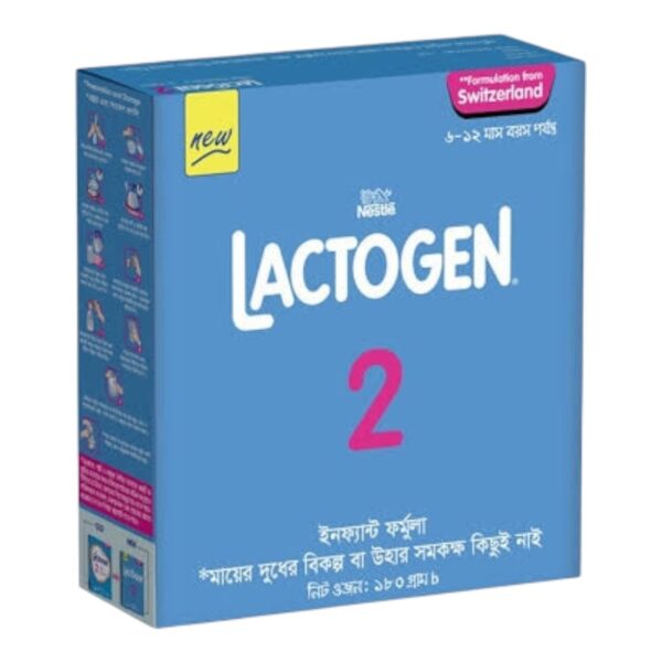 Lactogen 2 Infant Formula Milk Powder For 6-12 Month- 180gm