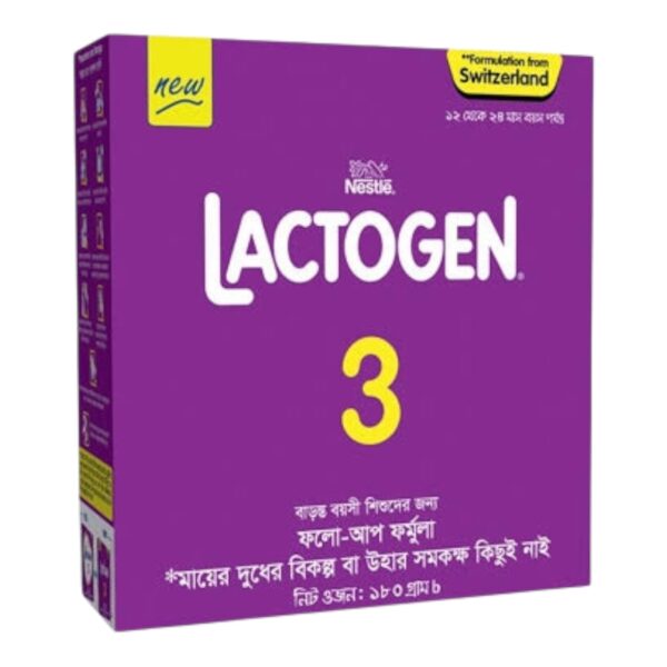 Lactogen 3 Follow Up Formula Milk Powder For 12-24 Month- 180gm